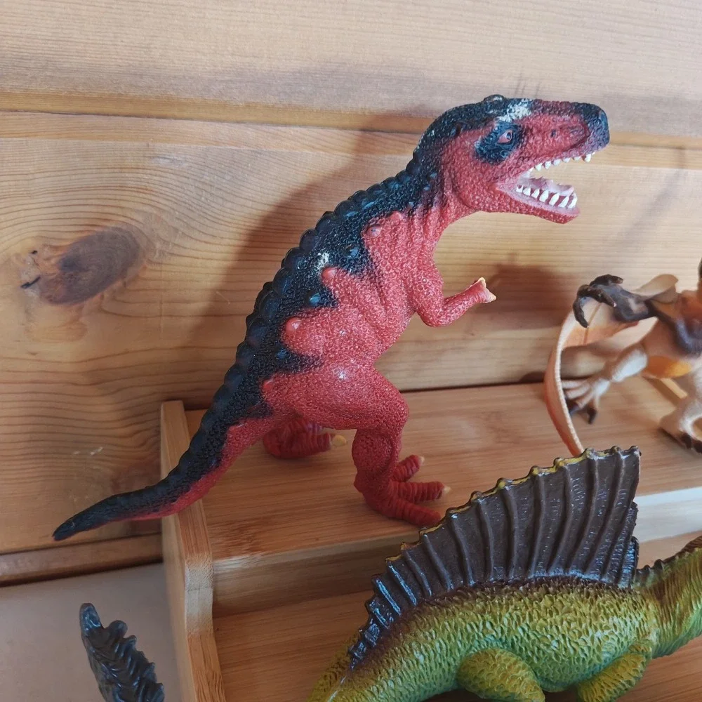 Loose Bundle o 8 Dinosaur Action Figures Pteranodon Edaphosaurus Triceratops ZA2